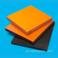 Hoja laminada de papel fenólico negro / naranja eléctrico